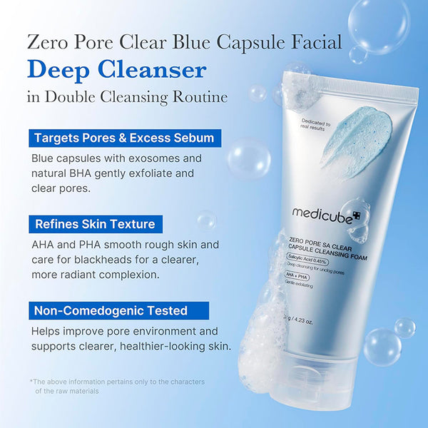 MEDICUBE ZERO PORE CLEARING CAPSULE CLEANSING FOAM 120G