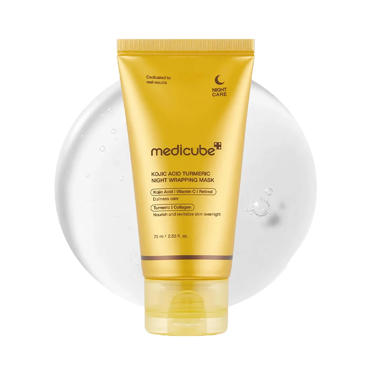 MEDICUBE KOJIC ACID TURMERIC NIGHT WRAPPING MASK 75ML