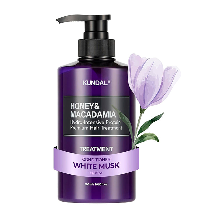 KUNDAL HONEY AND MACADAMIA HAIR TREATMENT WHITE MUSK 500ML