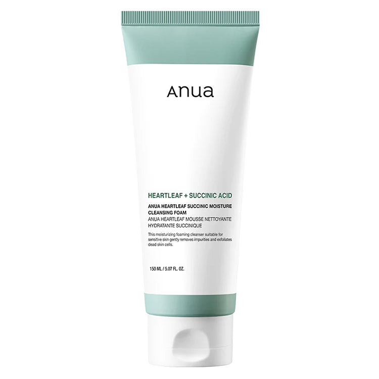 ANUA HEARTLEAF SUCCINIC MOISTURE CLEANSING FOAM 150ML
