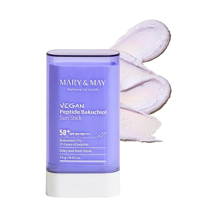 MARY&MAY VEGAN PEPTIDE BAKUCHIOL SUN STICK SPF50+ PA++++ 18G