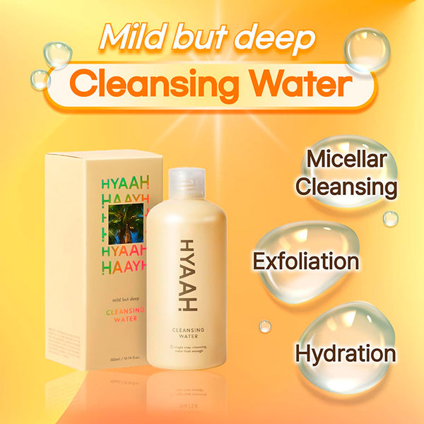 HYAAH MILD BUT DEEP CLEANSING WATER 300ML